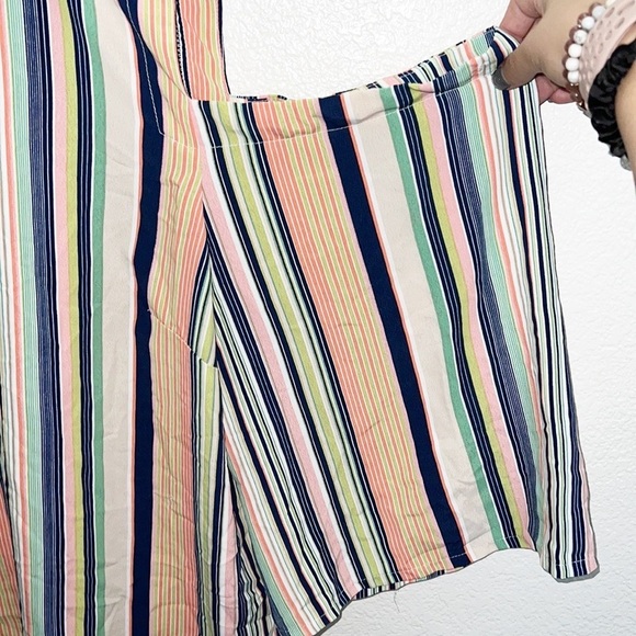 Melloday Striped Cold Shoulder Wide Sleeve Lightweight Top - Picture 5 of 9